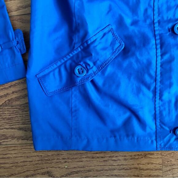 Lands’ End Rain Windbreaker Hooded Royal Blue Jacket Women’s Size XS (4-6) - Picture 3 of 11